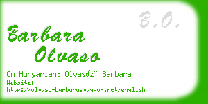 barbara olvaso business card